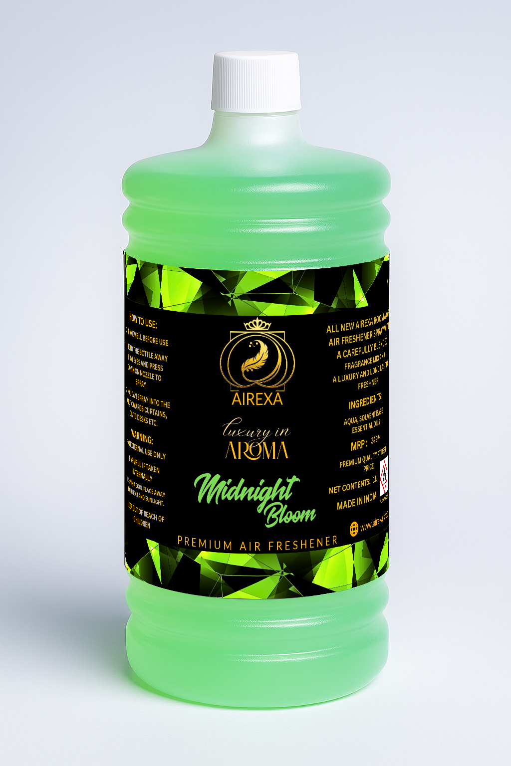 Midnight Bloom Room Freshener – 1 Litre Exotic Floral Aroma for Elegant & Relaxing Spaces
