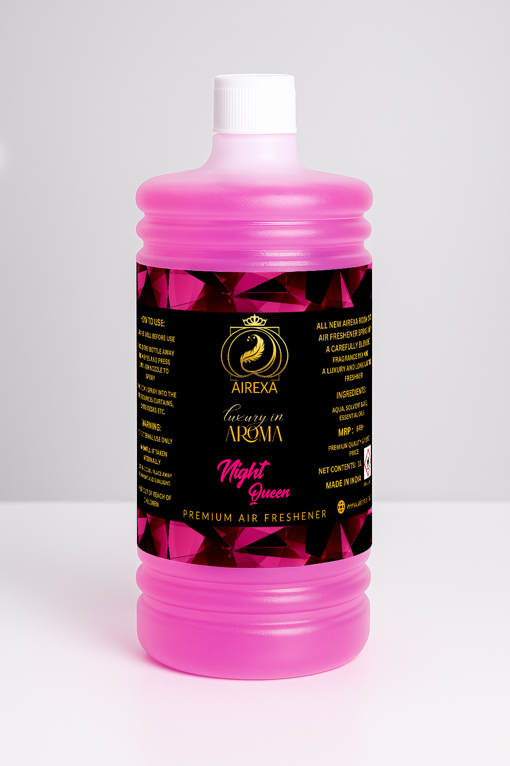 Night Queen Room Freshener – 1 Litre Premium Floral Aroma for Home, Office & Events
