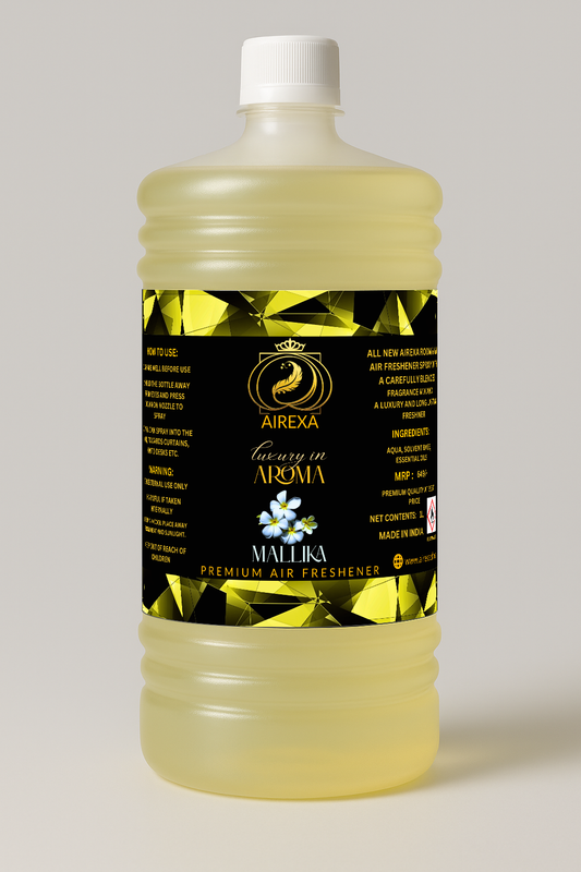 Mallika Room Freshener – 1 Litre Premium Floral Aroma for Home, Office & Special Occasions